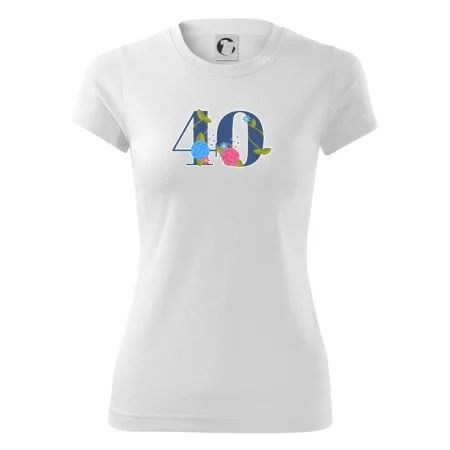 Kvetinové číslo kreslené - 40
