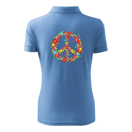 Peace symbol červené kvety