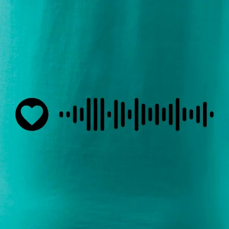 Zamilovaný Spotify kód na prsníku