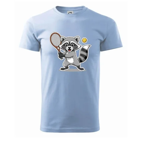 Mýval hrá tenis kreslený