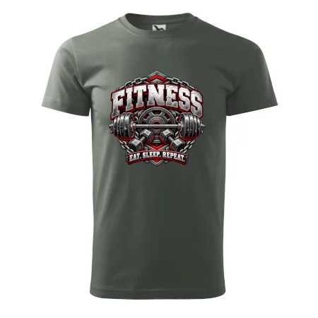 Fitness činka a závažia eat sleep repeat