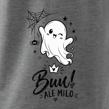 Buu ale milo - roztomilý duch čiernobiely