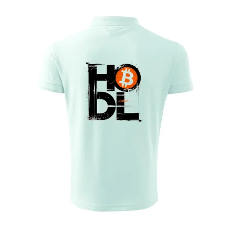 Hodl velký nápis a logo BTC