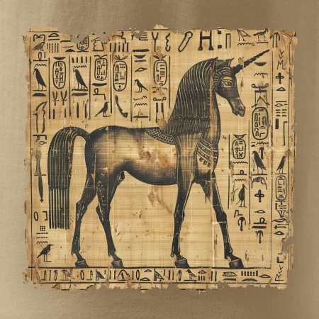 Egyptské hieroglyfy jednorožec