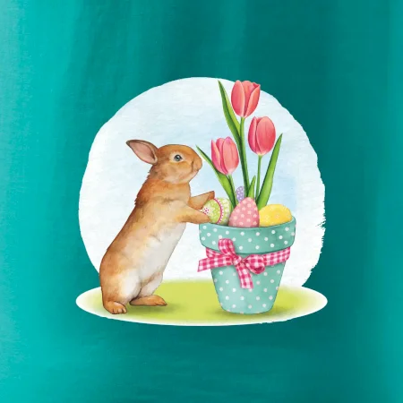 Veľkonočný zajačik tulipány