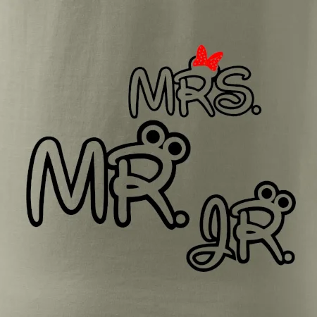 Mr, Mrs a Jr rodinná trička