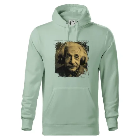 Albert Einstein so slúchadlami