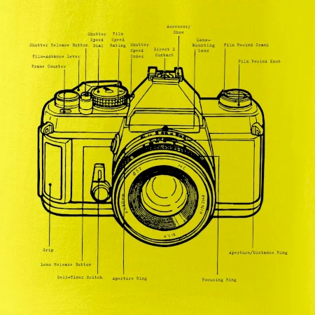 Nákres starý fotoaparát