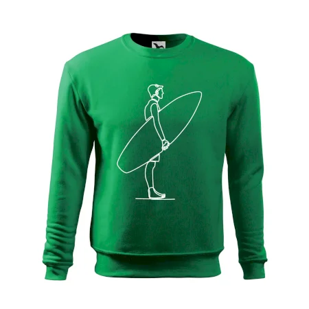 Surfer stojaci jedným ťahom