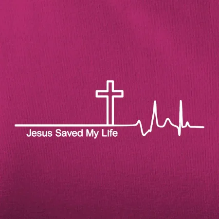 Jesus Saved My Life kríž ekg