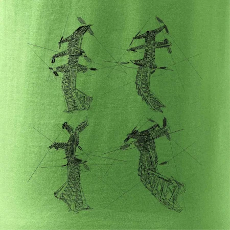 Skrútený stožiar vysokého vedenia