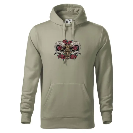 Hlava barana s ružami