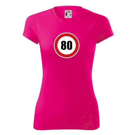 Dopravná značka - obmedzenie rýchlosti 80