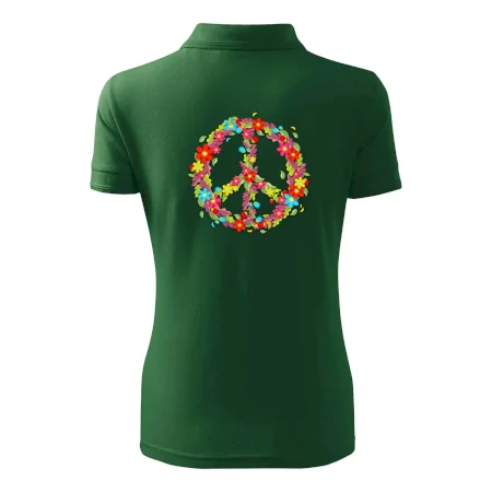 Peace symbol červené kvety