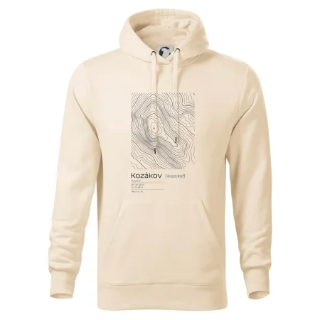 Kozákov - vrstevnice v obdĺžniku