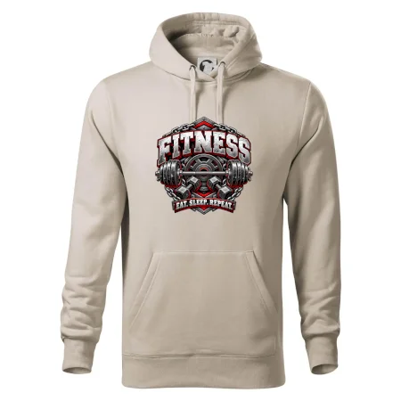 Fitness činka a závažia eat sleep repeat
