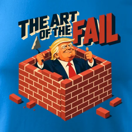 Donald Trump zazděný ve vlastní zdi