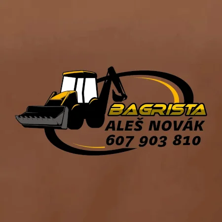 Bagrista v kruhu - vlastný nápis