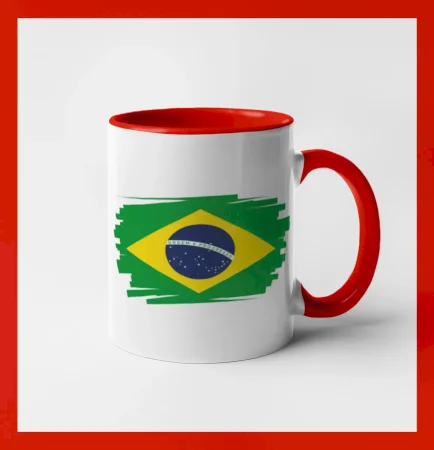 Brazília vlajka štetkou