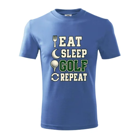 Eat sleep golf repeat typografie