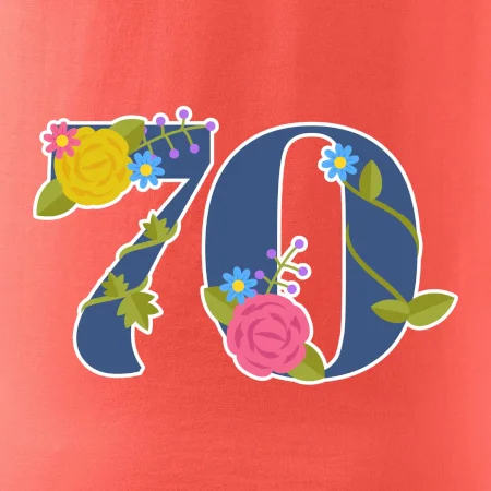 Kvetinové číslo kreslené - 70