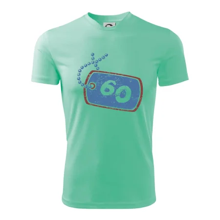 60 na krku štítok