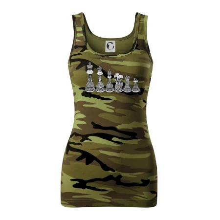 Šachové figúrky v rade - kreslené