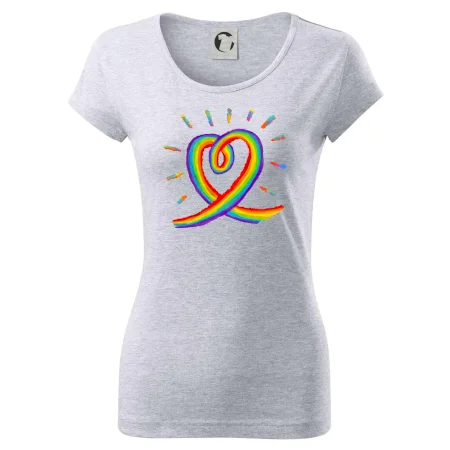 Srdce pride dúha kreslená