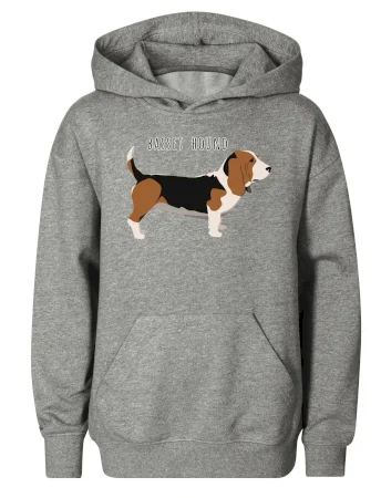 Basset hound pes s nápisom