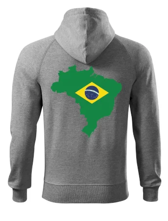 Brazília vlajka v mape