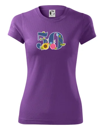 Kvetinové číslo kreslené - 50