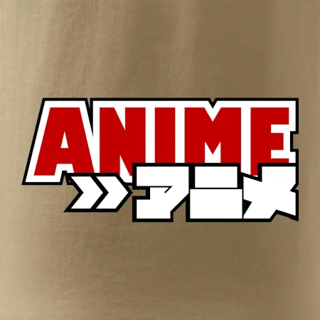 Anime nápis červený