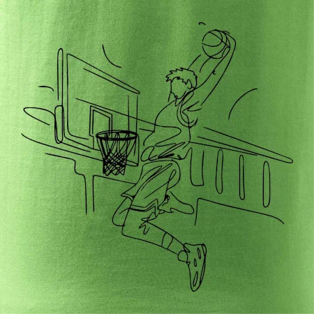 Basketbalista jedným ťahom - výskok