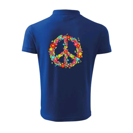 Peace symbol červené kvety