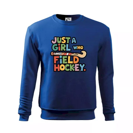 Farebný nápis Just a girl who loves field hockey