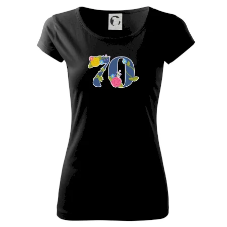 Kvetinové číslo kreslené - 70