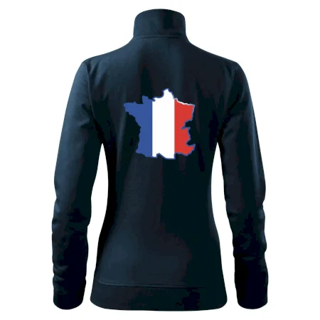 Francúzska vlajka mapa obrys