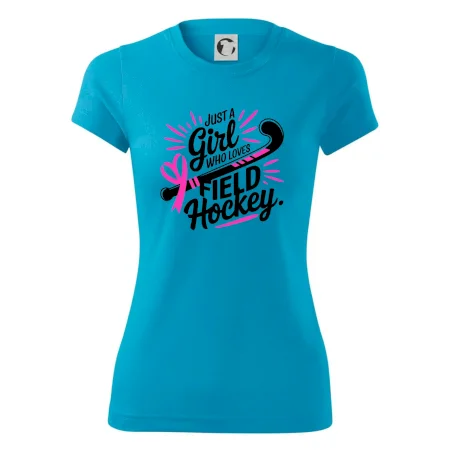 Just a girl who loves field hockey čierno ružové