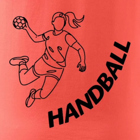 Handball nápis šikmo - dievča