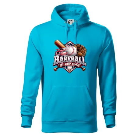 Baseballová pálka s rukavicou eat sleep repeat