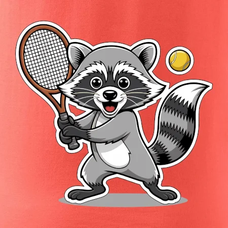 Mýval hrá tenis kreslený