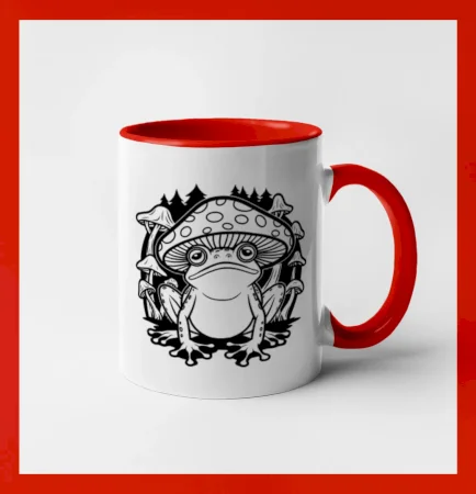 Goblincore čierna hubožaba