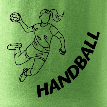 Handball nápis šikmo - dievča