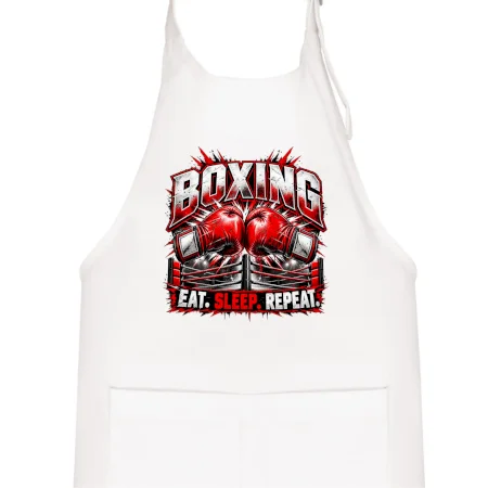Boxerské rukavice v ringu eat sleep repeat