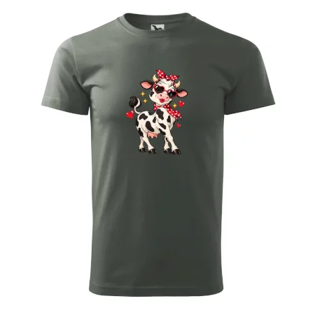 Retro krava so srdiečkami