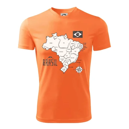 Brazília mapa s názvami regiónov