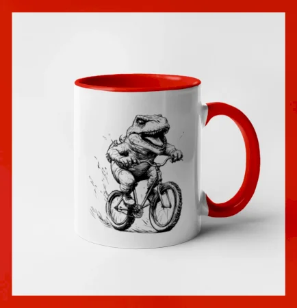 Naštvaný Dinosaurus na bicykli