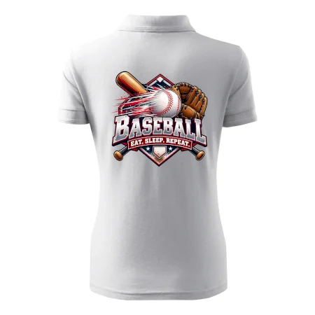 Baseballová pálka s rukavicou eat sleep repeat