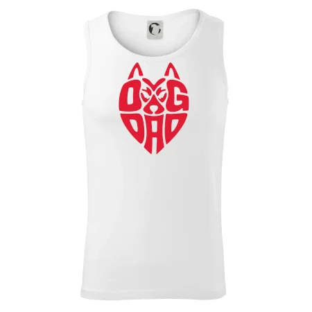 Dog dad nápis v hlavě