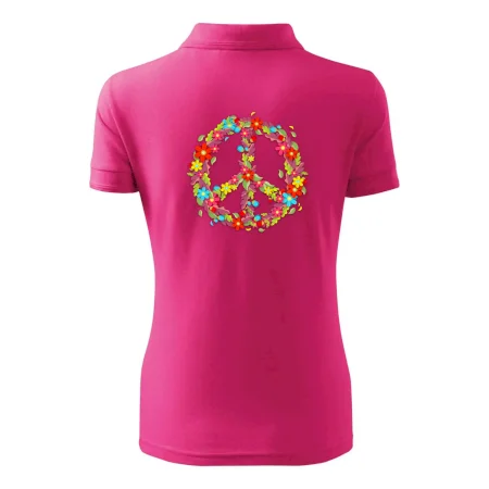 Peace symbol červené kvety